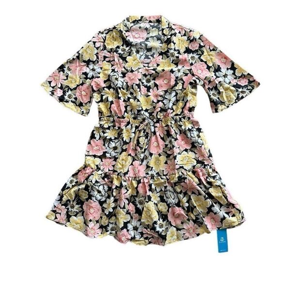 Cupshe Multi Colored Floral Patterned Smocking Mini Dress Women’s Medium - Picture 1 of 8